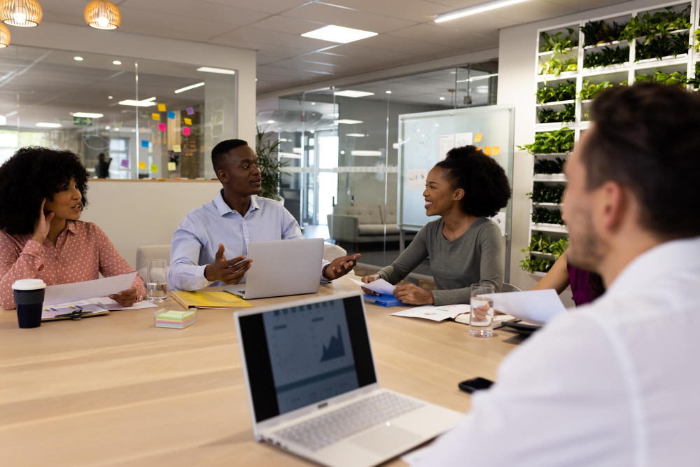 Professional business team collaboration